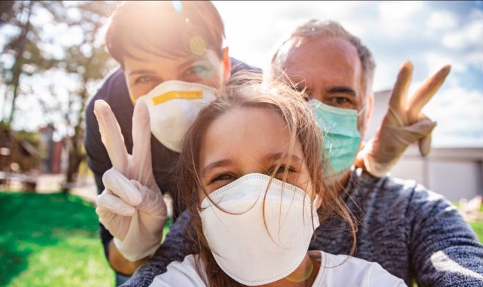 People with masks